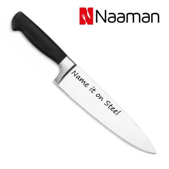 סכין שף מחוזקת עם חריטה נעמן Naaman 